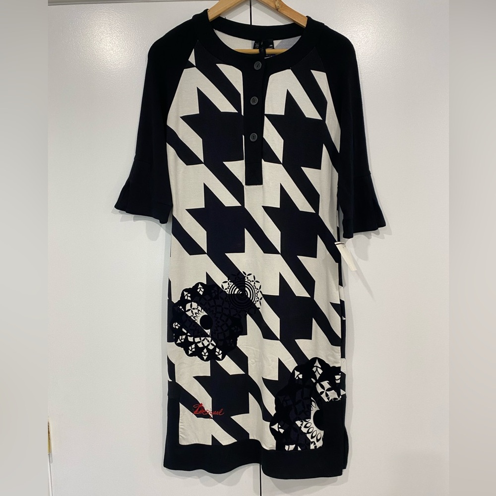 Desigual Houndstooth Print Dress